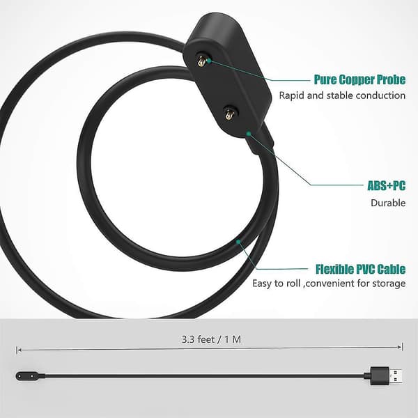 Smartklokkelader for Huawei Watch Fit/ Band7/ 6/ 6pro/ Honor 6 Ladekabel USB