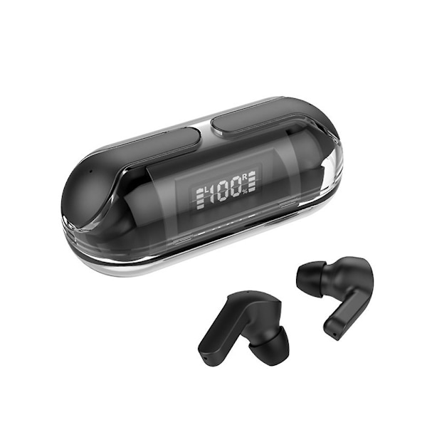 LED Bluetooth Hörlurar TWS 5.3 Trådlösa Hörlurar Vattentäta black