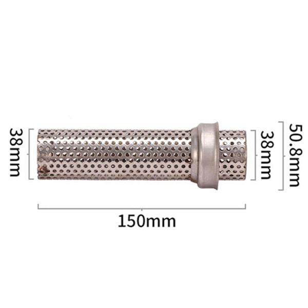 2x Universal Motorsykkel Eksosrør Lyddemper Db Killer Støydemper Mesh Db Killer Si silver