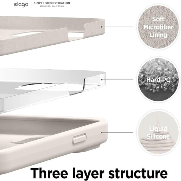 Flytande silikonfodral kompatibelt med iPhone 13 Pro (6.1\"), Premium silikon, Fullt skydd (Sten)