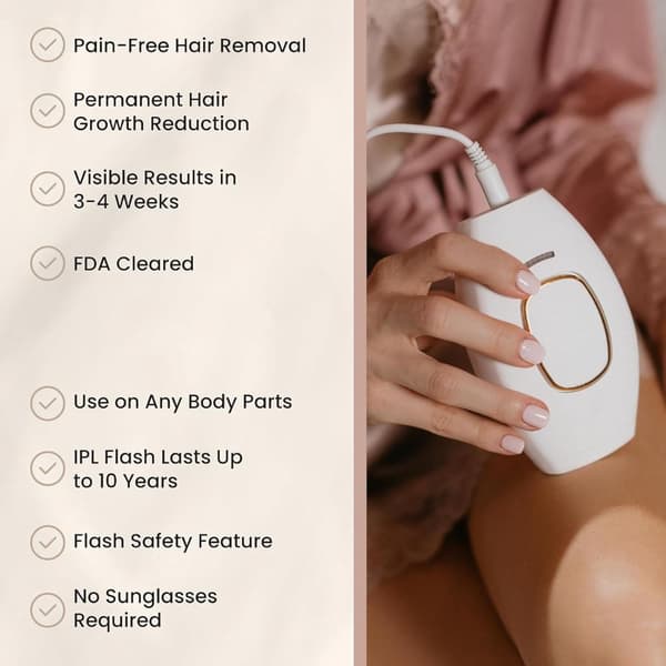 Epilator, IPL epilator med pulserende lys, Epilatorer med pulserende lys, til ansigt, armhuler, ben og krop