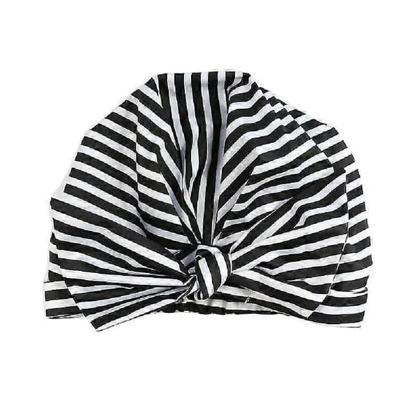Luksus badehætte til kvinder Vandtæt genanvendelig badehætte til langt hår Trendy badehætte Stripe