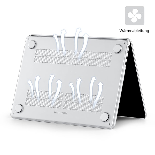 Fodral Kompatibelt med NY MacBook Air 13,6 Tum M2 A2681 2022 Släpp Ultratunt Slätt Hårdskalsskyddande Fodral Kristallklart Ida