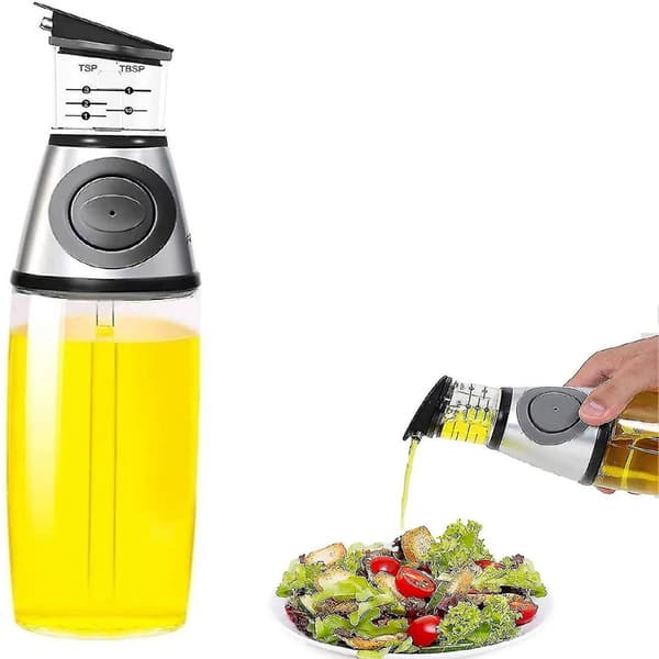 Oljeflaska med pip, oljekanna läckagesäker 500 ml olivoljedispenser