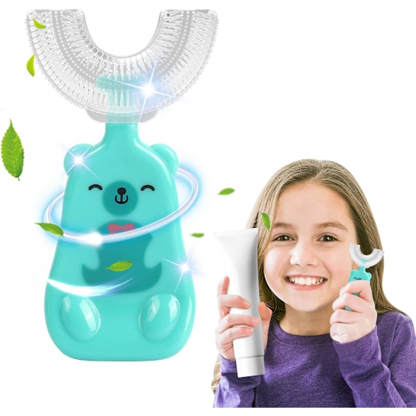 U-shaped children's toothbrush (7-12 years old), manual baby festival