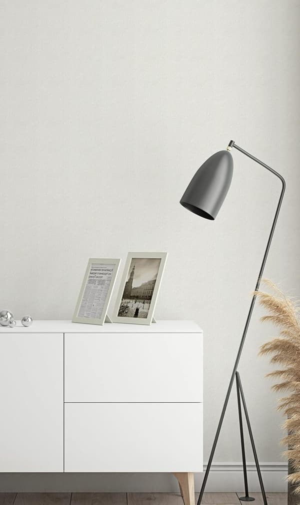 Hvit ekspandert vinyltapet med pussutseende for stue soverom 10 x 0,5m