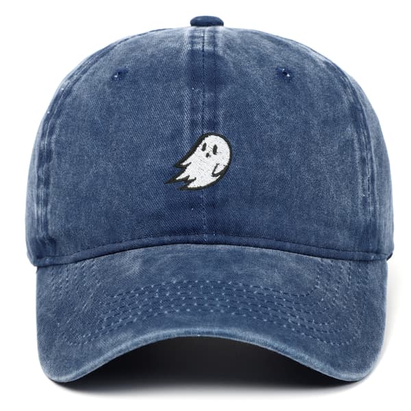 Ghost broderad denimtvättad keps Blue1