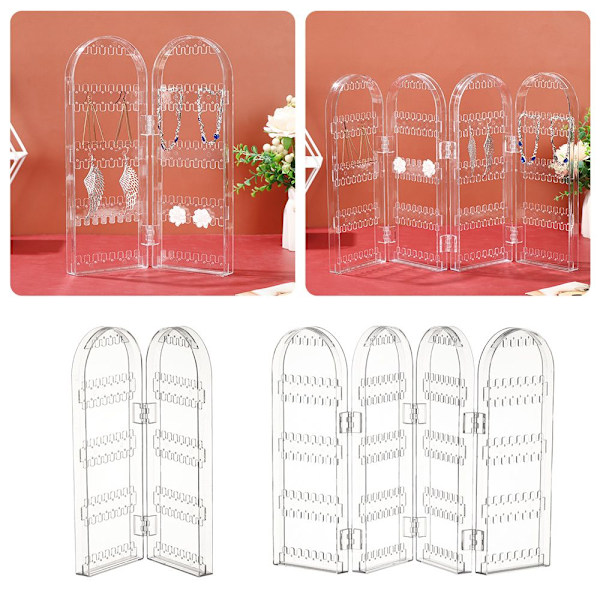 Øreringe Display Holder Øreringe Stikker Display Stativ KLAR 2 VIFTER klar 2 fans clear