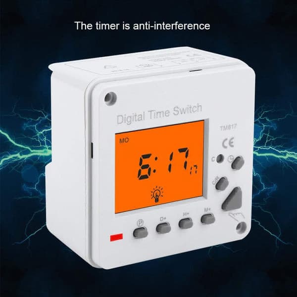 Digital Timer Elektrisk Programmerbar Smart Kontrolafbryder Timer til Hvidevarer Reklame, 220v