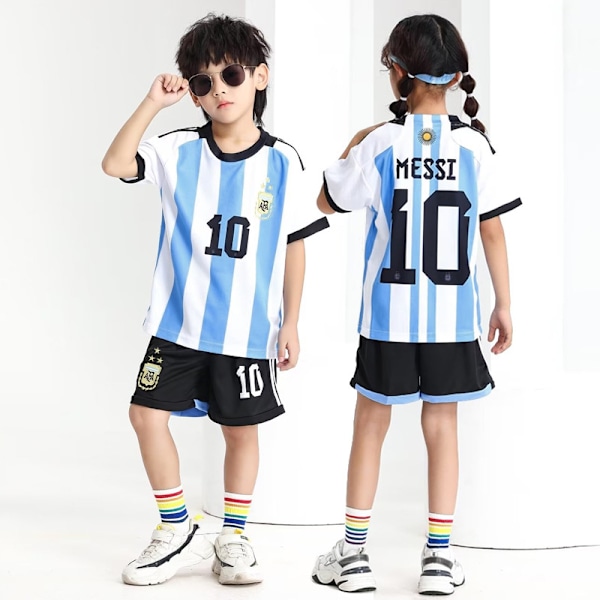 Fotbollskläder set för barn storlek 7, Ronaldo storlek 10, Messi K K 26 (140-145cm)