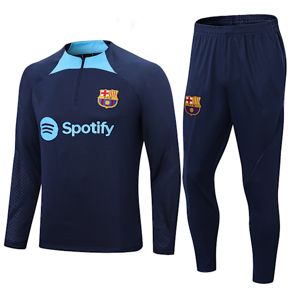 23-24 Barcelona Royal Langarmet Jersey Treningsdrakt Komfortabel 10#