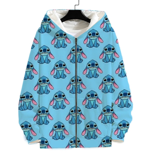 Stitch-Huppareita Huppari Vetoketju Takki Yläosa Ulkovaatteet Fanit Lahja Kotiinpaluu 3D A10 XL