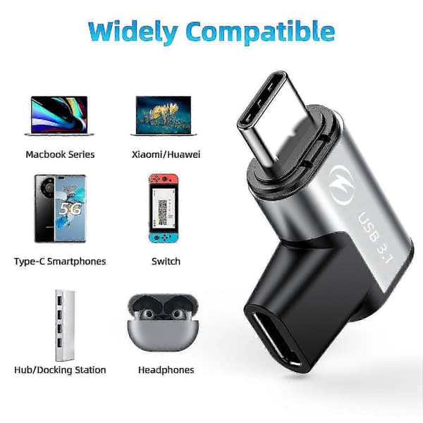 Usb3.1 Magnetisk USB C-adapter 10 Gbp Pd 100 W Hurtiglading Type C-kontakt Datasynkronisering 24-pinners 4k@60hz Magnet USB Type C-adapter Option 2