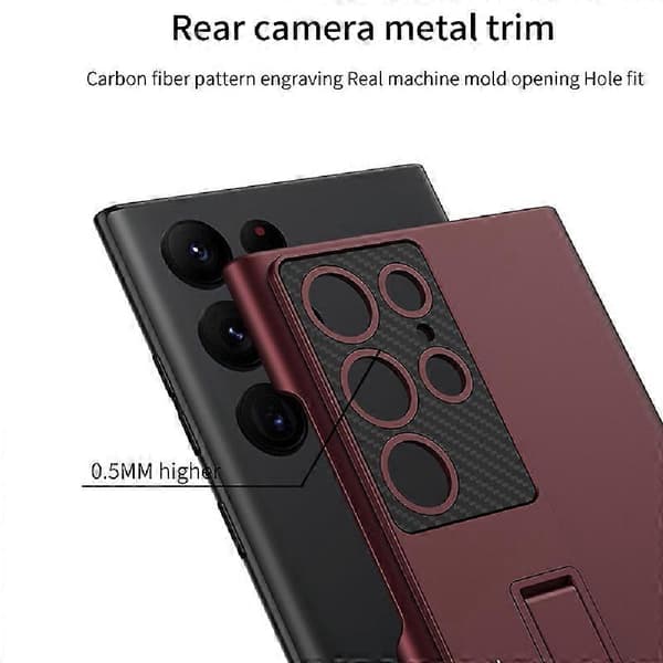 Til Samsung Galaxy S22 Ultra 5G GKK Ultratynt Støtsikkert Telefondeksel med Holder
