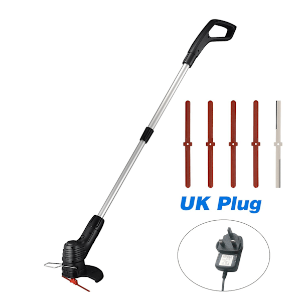 Sladdlös Elektrisk Gräsklippare Handhållen Portabel Lättviktstrimmer Uppladdningsbar Elektrisk UK Plug
