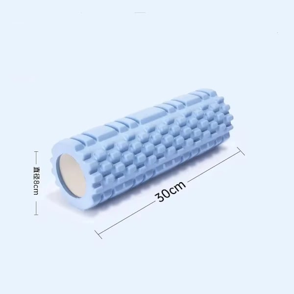 30cm Yogasøyle Treningsstudio Pilates Skumrulle Trening Ryggmassasje Rulle Yogastein Hjemmetreningsutstyr 30x8cm blue