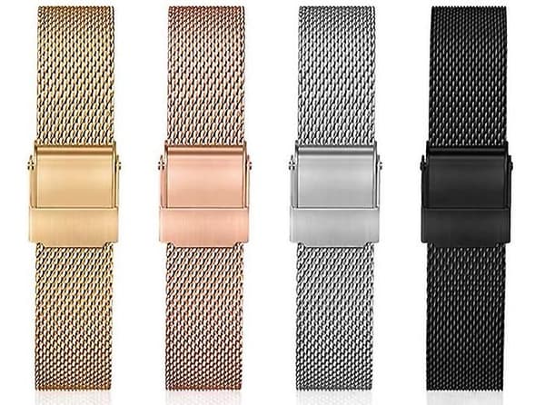 Mesh i rustfrit stål til kvinder og mænd, quick release mesh urrem 14mm/18mm sølv Silver 14mm