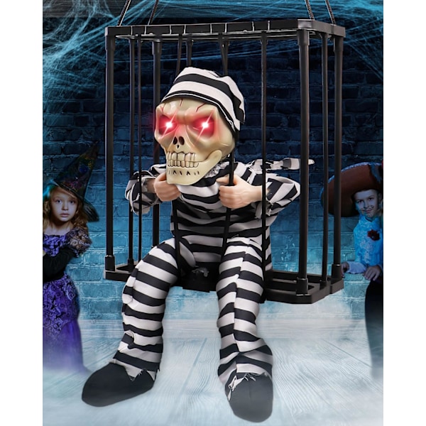 Huutavat animoituvat Halloween-koristeet ulko- ja sisätiloihin, liikeanturilla varustettu luuranko Halloween-koriste, haamu Halloween-rekvisiitta The Hijab Prisoner