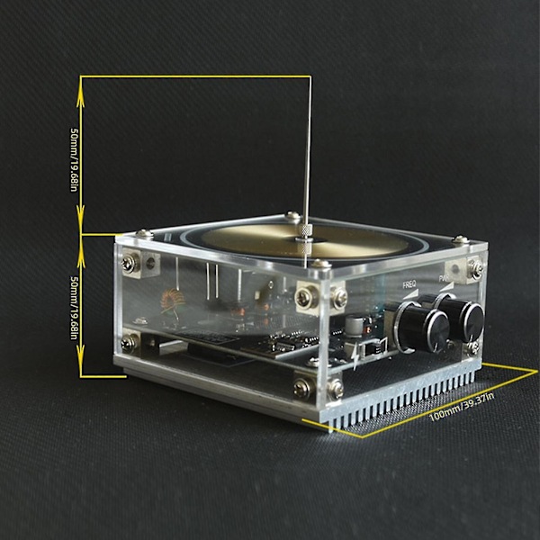 Solid State Music Tesla Spole Kunstig Lyn Bordsspil Elektrisk Strøm Trådløs Overførsel Model, 100% Ny