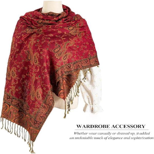 Pashmina-lignende sjal-wraps til kvinder, blødt silkeblødt tørklæde, vendbart herretørklæde