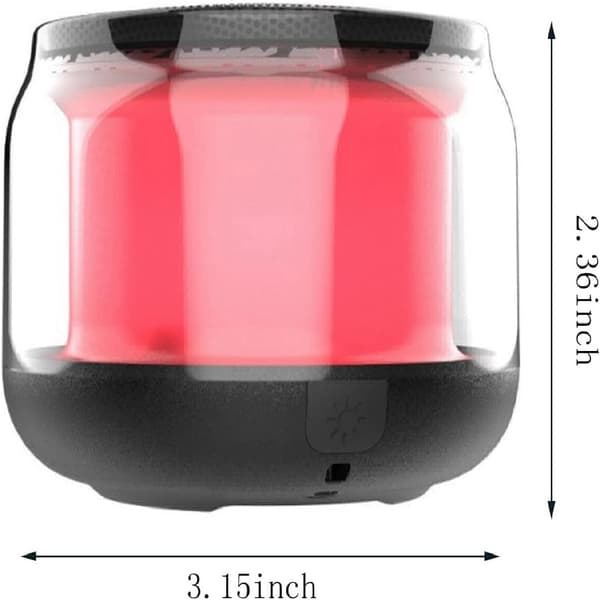 RGB lys Bluetooth-lyd Farverig atmosfærelampe, stationær computer udendørs lille bærbar bluetooth-højttaler black