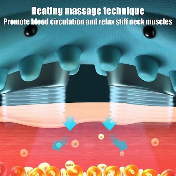 Ny terapeutisk nackmassage, elektrisk 4D med värme