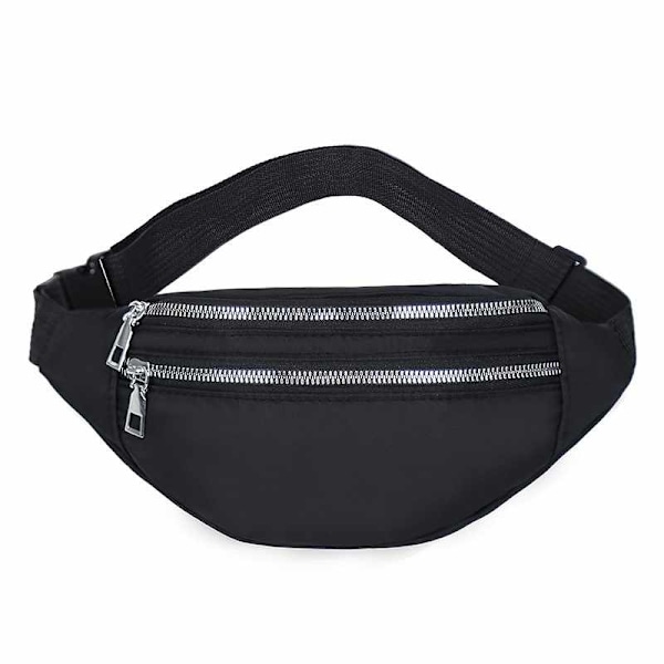 Vyölaukku Nylon - 2 lokeroa Svart Black