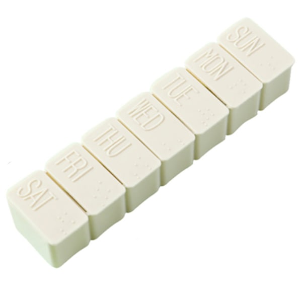Praktisk Hållbar Dosett 7-Facks Veckodosett Beige