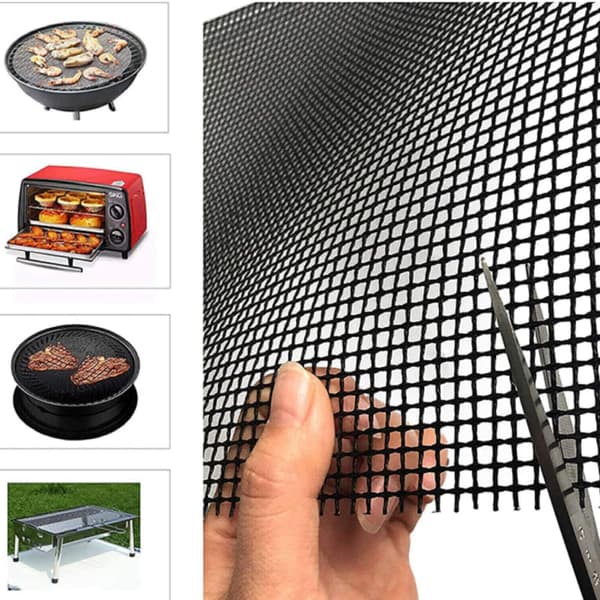 Grillbakeunderlag 2 stk 40 * 30 cm Perforert Bakeunderlag Ovn Glassfiberplate - Gjenbrukbar og Profesjonell (2 STK)
