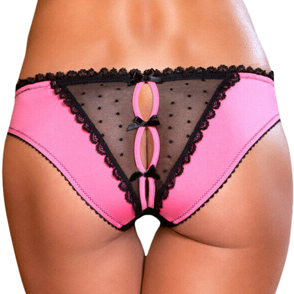 Naisten alushousut avoimet alushousut G-string stringit alusvaatteet ruusunpunainen L Rose Red