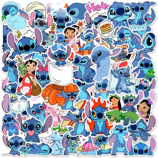 100 kpl Stitch-tarroja, Lilo & Stitch -tarrat OLilo