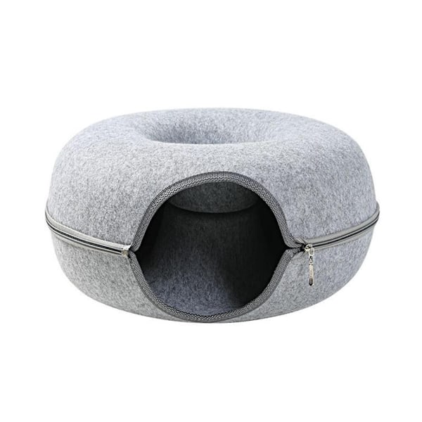 Kattebur Kattetunnel Donut LYSEGRÅ Light grey