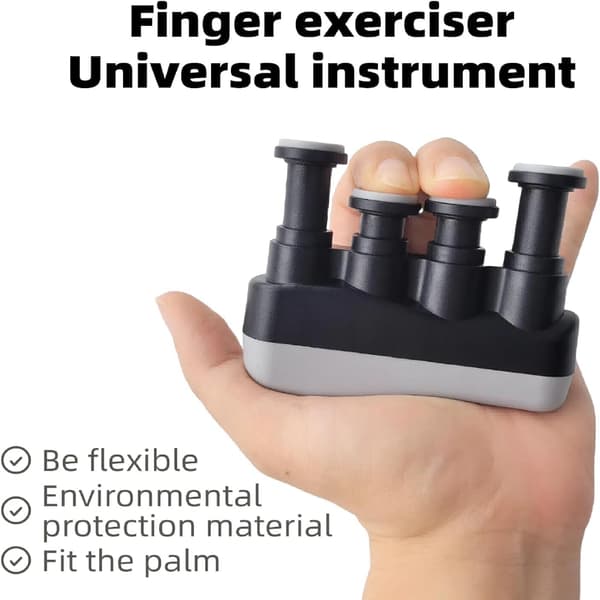 Fingerstärkare, Handgreppstränare för Piano, Gitarr, Bas, Ukulele-spelare, Plastmaterial, Lätt och Bärbar