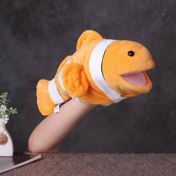 Kawaii clownfish guldfisk handdocka leksak A