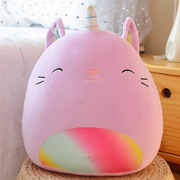 35 cm Squishmallows Plus Leikkieläin Yllätysnukke Pehmeä Sänkytyyny Lapsille Yksisarvinen - Joukkueissa Purple Cat