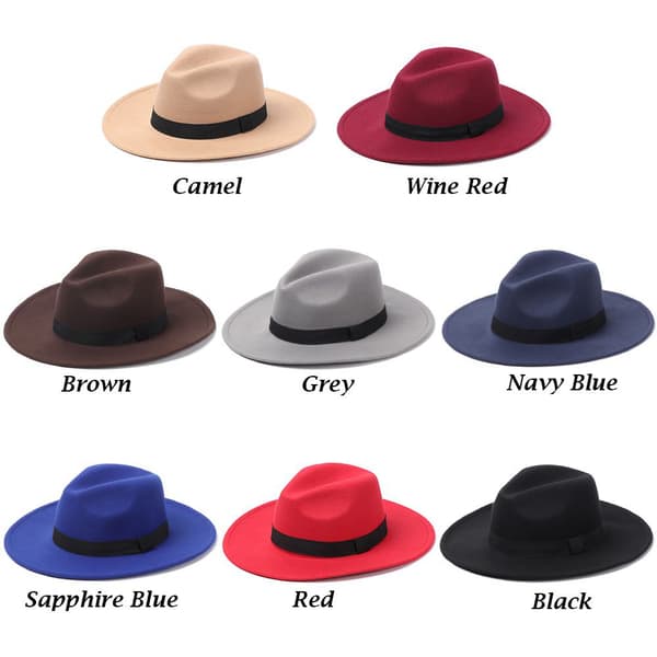 Filtthatter for menn og kvinner, cowboyhatter, sceneopptredener, dansefester, jazz, Panama, vinter og høst kamel kamel camel No,