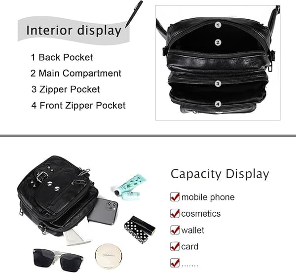 Crossbody telefon tasker til kvinder, små bløde læder punge, håndtasker, skuldertasker, damer, multifunktionelle tasker Red