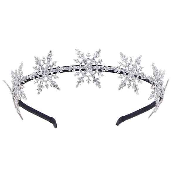 Juldiadem Glitter Snöflinga Diadem för Barn 2-pack Silver Partyfavörer