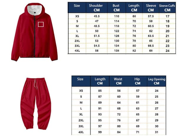 SG 2-spelar Cosplay Kostym Träningsoverall Rund topp Triangle windbreaker 3XL