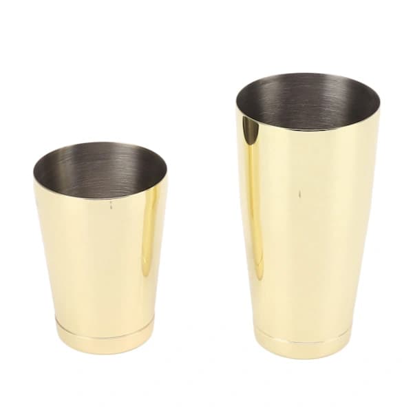 304 rustfritt stål 2-delt cocktailshaker - gullbelagt bartenderblander med basekopp