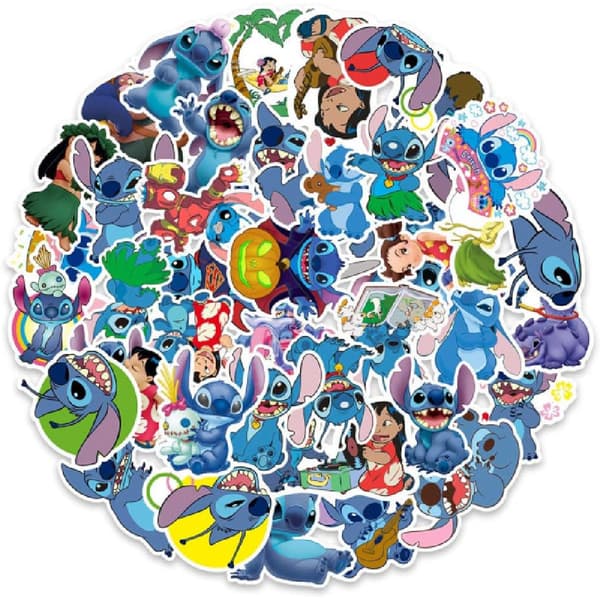 100 kpl Stitch-tarroja, Lilo & Stitch -tarrat OLilo