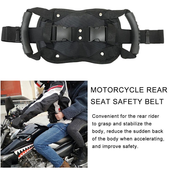 Motorcykel baksäte säkerhetsbälte, baksätesbälte för passagerare