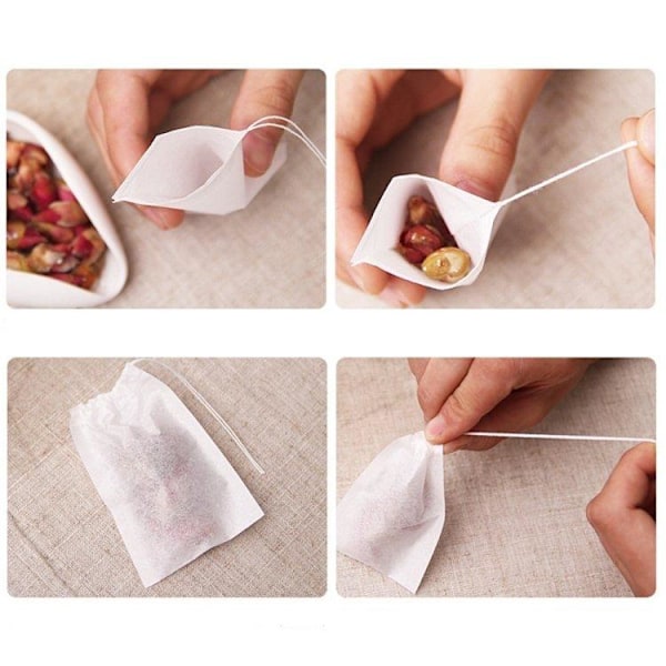 Teposer Spiceposer - Tomme Teposer - 500-pakning Tepose Hvit, 7*5,5cm z