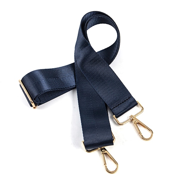 80-140 cm olkapäähihna, tummansininen Y Navy blue Gold buckle