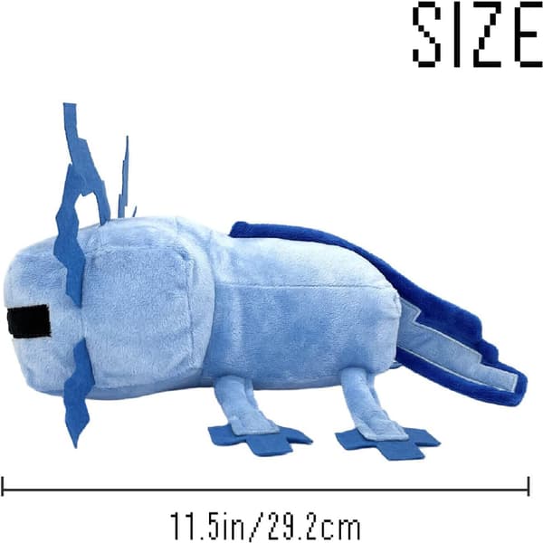 Blå Axolotl Plysdyr Bløde Pudepynt til Videospilfans, Børnefestgave, Fødselsdage