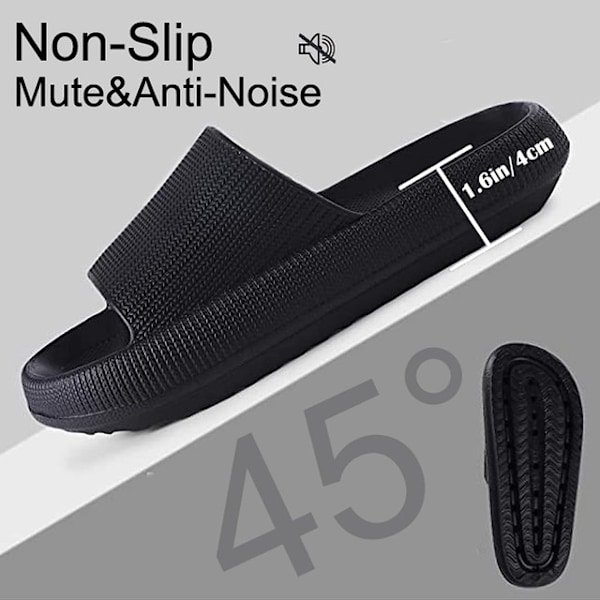 Dame Tykke Platform Sky Slippers Gul Sort svart 38-39