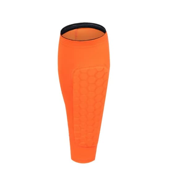 1 par benskinner til fodbold og sport | Sorte skinner [JUN] sort orange XL