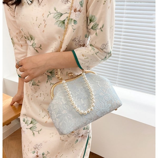 Festväska Qipao Väska SPETS BEIGE SPETS BEIGE Lace Beige Lace Beige