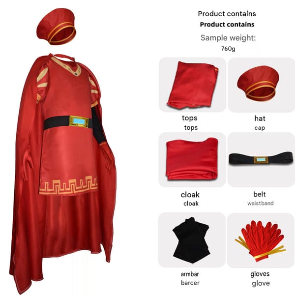 Cosplay Shrek Lord Farquaad Ridder Rustning Kostumer Halloween Karneval Kostumer-FF- M