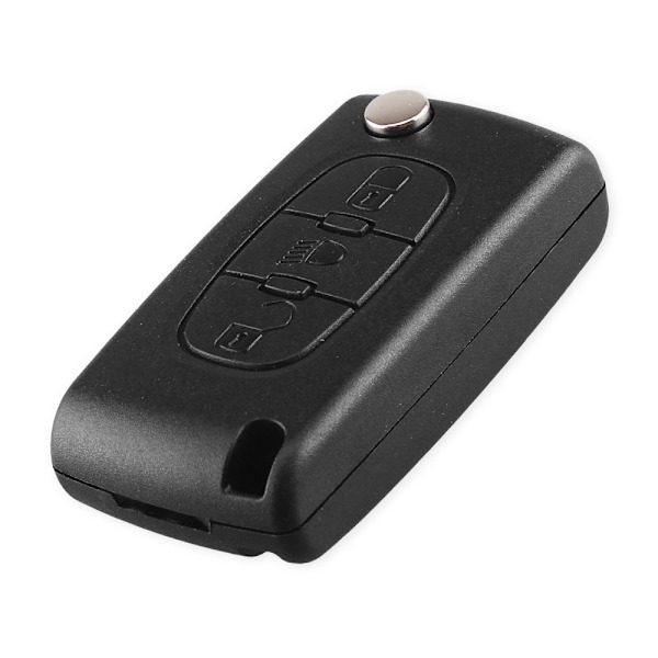 3-knapps CE0536 bilnyckelskal HU83 för Citroen Svart one size Black